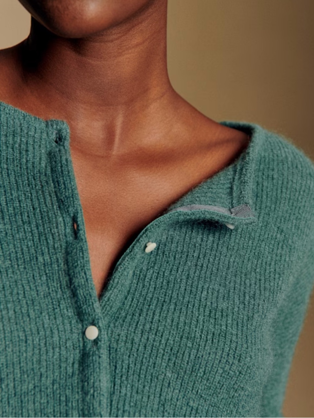 Sezane Gaspard Cardigan in Sage Green/Blue - Size Medium - Picture 2 of 8